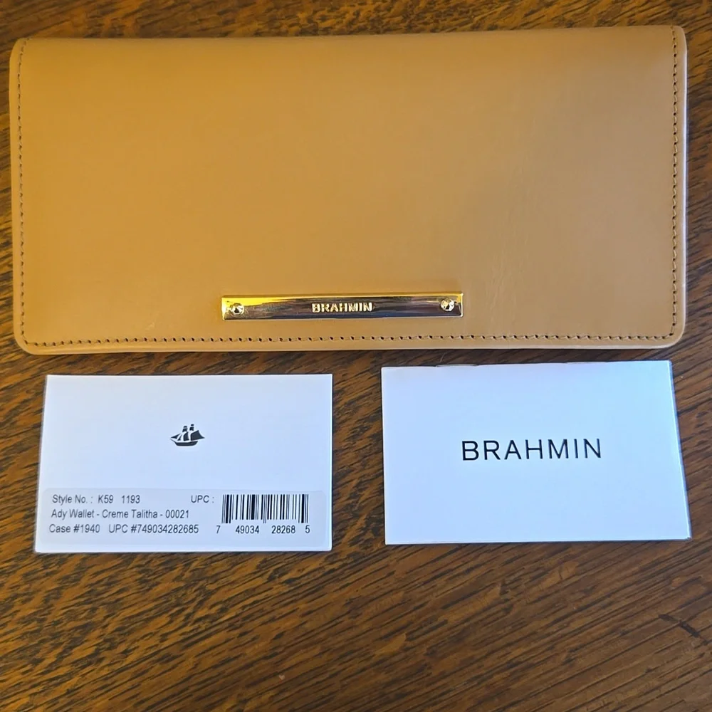 Brahmin Ady Wallet In Creme Talitha Leather NWOT - Picture 13 of 16